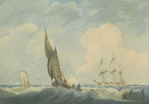 William Owen Shipping in a Choppy Sea