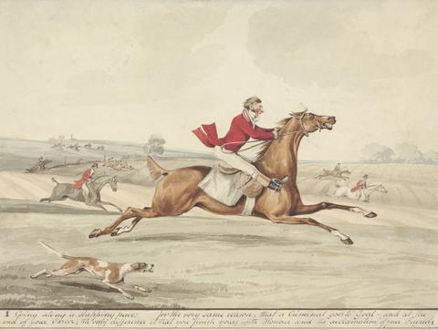 Henry Thomas Alken "Qualified Horses and Unqualified Riders:" 'Going Along a Slapping Pace...'