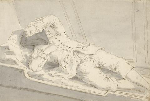 Louis Philippe Boitard Man Asleep in a Bunk on Board a Ship