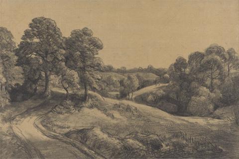 John Constable Wooded Slope with a Receding Road