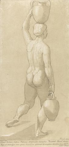 Arthur Pond Untitled: Man carrying vessels