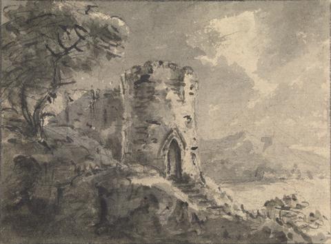 Rev. William Gilpin Landscape with a Ruined Castle