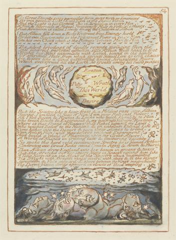 William Blake Jerusalem, Plate 54, "In Great Eternity...."
