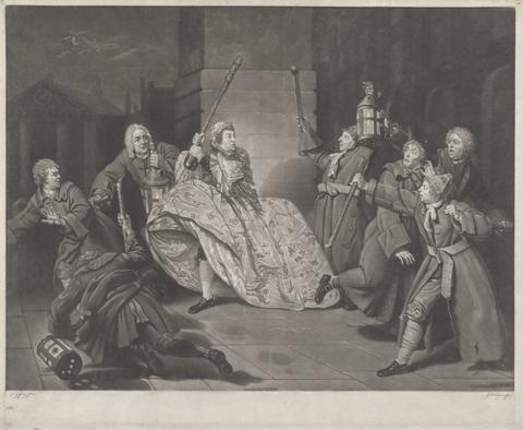John Finlayson David Garrick as Sir John Brute in Act IV, the Drunken Scene, in Vanburgh's 'The Provok'd Wife'