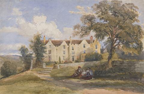 David Cox Jr. Group Seated in Grounds of a Large House