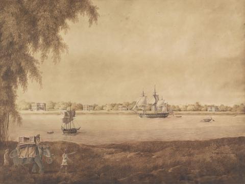 Sir Charles D'Oyly Coastal Scene in India