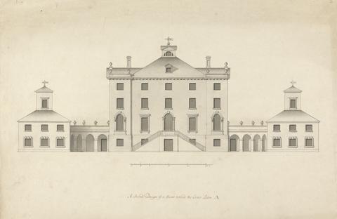 Roger Morris Whitton House, Middlesex: Elevation of the Court Front