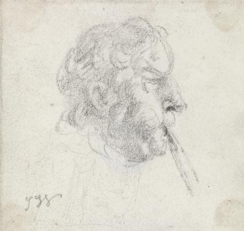 James Ward Head of a Man Blowing a Pipe