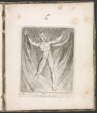 William Blake For Children. The Gates of Paradise, Plate 7, "Fire"