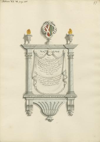 Daniel Lysons Memorial to Sir Edward and Dame Frances Nevill