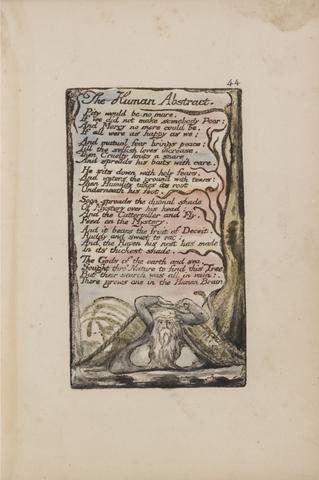 William Blake Songs of Innocence and of Experience, Plate 44, "The Human Abstract" (Bentley 47)