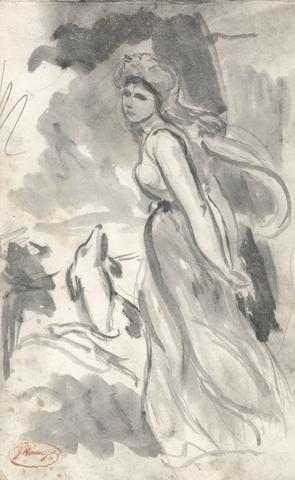 unknown artist Lady Hamilton and Dog