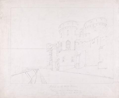 Sir Jeffry Wyatville Windsor Castle, Berkshire: Elevation of the North Terrace