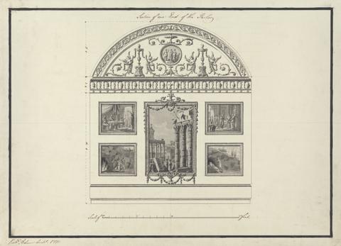 Robert Adam Headfort House, Ireland: Section of One End of the Parlor