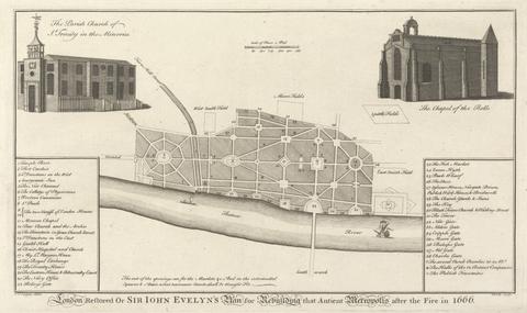 Benjamin Cole London Restored or Sir John Evenlyn's Plan for Rebuilding that Antient Metropolis after the Fire in 1666