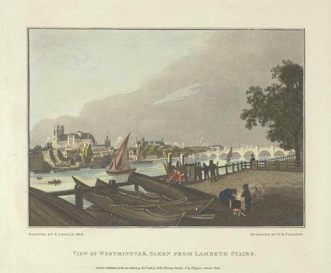 unknown artist View of Westminster, taken from Lambeth Stairs
