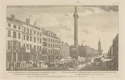 A View of the Monument of London in Remembrance of the Dreadful Fire in 1666
