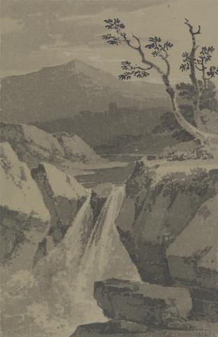 Paul Sandby Munn Waterfall and Distant Mountains