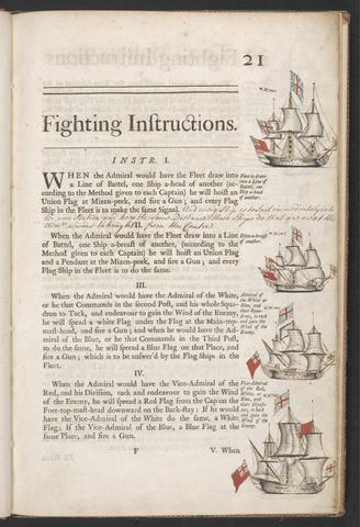 Great Britain. Admiralty. Sailing and fighting instructions for His Majesties fleet.