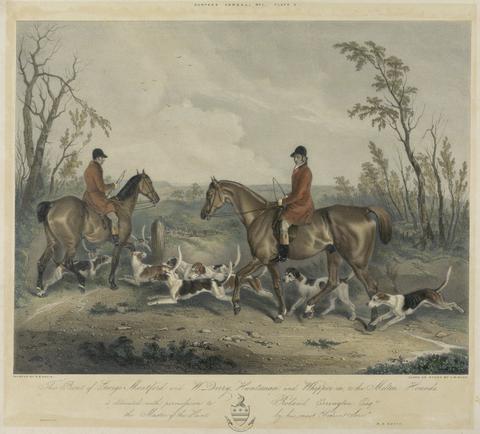 James William Giles George Montford and W. Derry, Huntsman and Whipper-In to the Melton Hounds