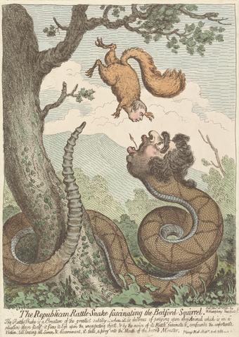 James Gillray The Republican Rattle-Snake Fascinating the Bedford-Squirrel ---