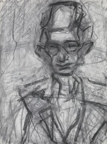 Frank Auerbach Head of Christopher Dark