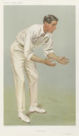 Leslie Matthew 'Spy' Ward Vanity Fair - Cricket. 'A Century Maker'. K.L. Hustings. 14 August 1907
