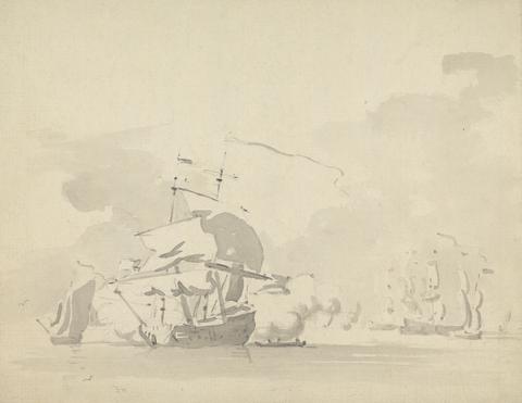 Sawrey Gilpin Ships and Sailboats on a Calm Sea