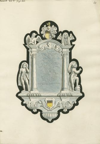 Daniel Lysons Memorial to Richard Taylor from Chiswick Church