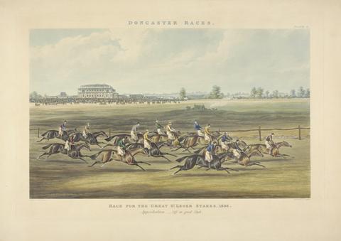 John Harris Doncaster Races: Race for the Great St. Leger Stakes, 1836 - Approbation-Off in good Style