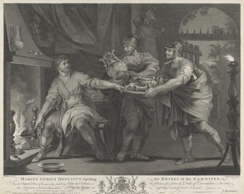 Anthony Walker Marcus Curius Dentatus rejecting the Bribes of the Samnites