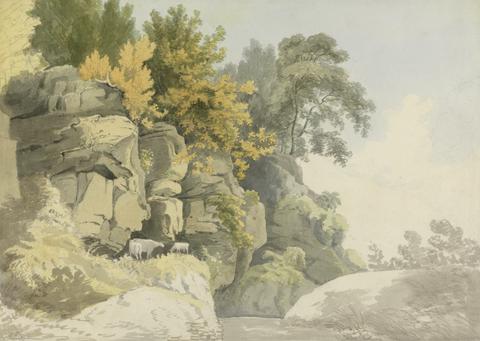 William Day Wooded Rocks by a Stream (Derbyshire?)