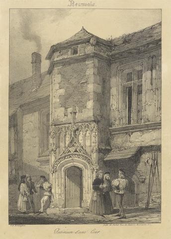 Richard Parkes Bonington Beauvais - interieur d'une cour