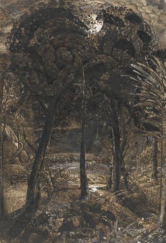 Samuel Palmer A Moonlit Scene with a Winding River