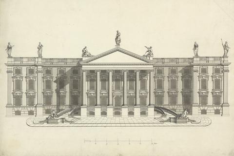 James Bruce Finished Drawing of Unidentified Palladian Mansion