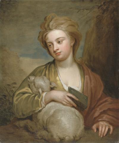 Sir Godfrey Kneller Portrait of a Woman as St. Agnes, Traditionally Identified as Catherine Voss