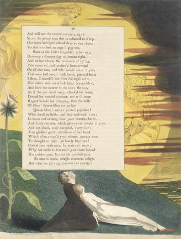 William Blake Young's Night Thoughts, Page 49, "As If the Sun Could Envy, Check'd His Beam"