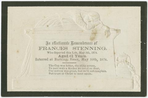 In affectionate remembrance of Frances Stenning :