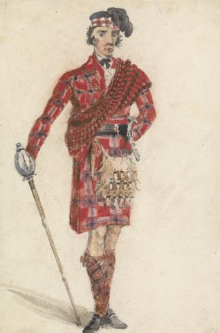 George Walker Scotsman with Sword; Modern Dress of a Highland Chieftan