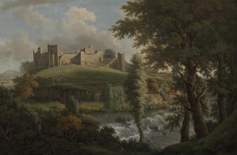 Samuel Scott Ludlow Castle with Dinham Weir, from the South-West