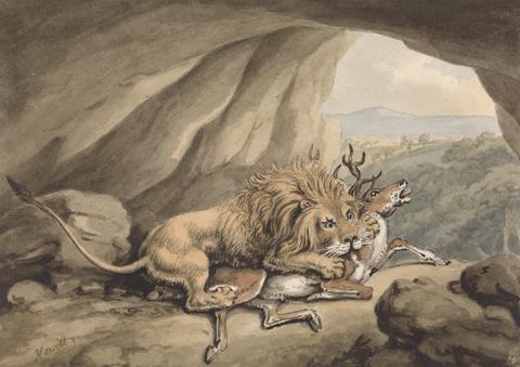 Samuel Howitt Lion Attacking a Stag
