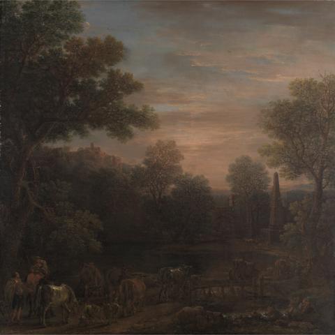 John Wootton Classical Landscape: Evening