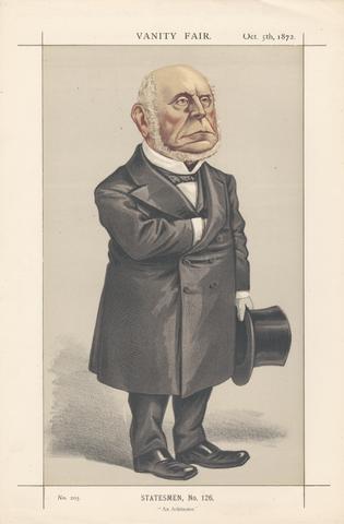 unknown artist Vanity Fair, Americans. 'An Arbitrator'. Mr. Charles Francis Adams. 5 October 1872