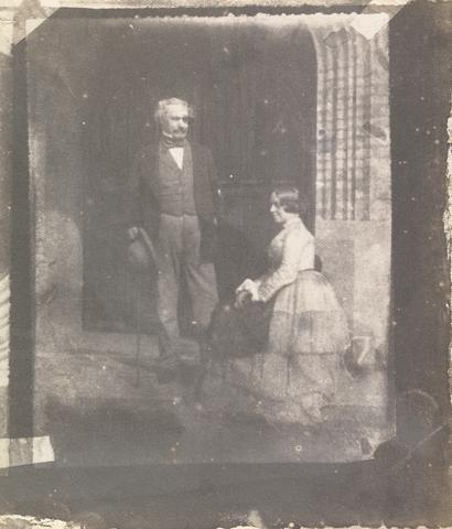 Calvert Richard Jones Portrait of a Couple in Doorway
