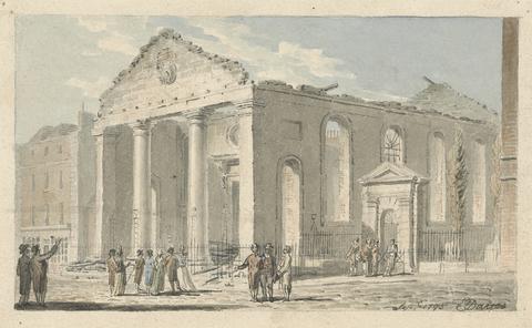 Edward Dayes St. Paul's Church, Covent Garden, after the fire