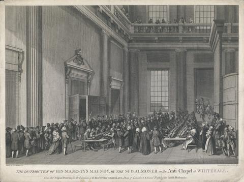 James Basire Distribution of His Majesty's Maundy Ante Chapel at Whitehall