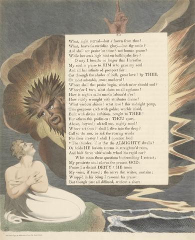 William Blake Young's Night Thoughts, Page 80, "The Thunder If in That the Almighty Dwells"