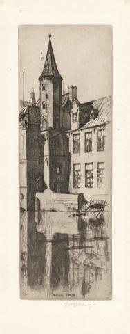 William Strang From the Flemish Set: Quay of the Rosary, Bruges