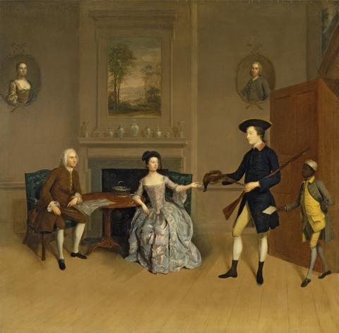 Arthur Devis John Orde, His Wife, Anne Orde (née Marr), His Eldest Son, William, and an Unnamed Servant