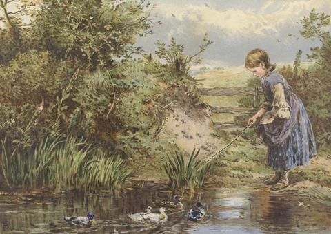 George Rowney Feeding the Ducks